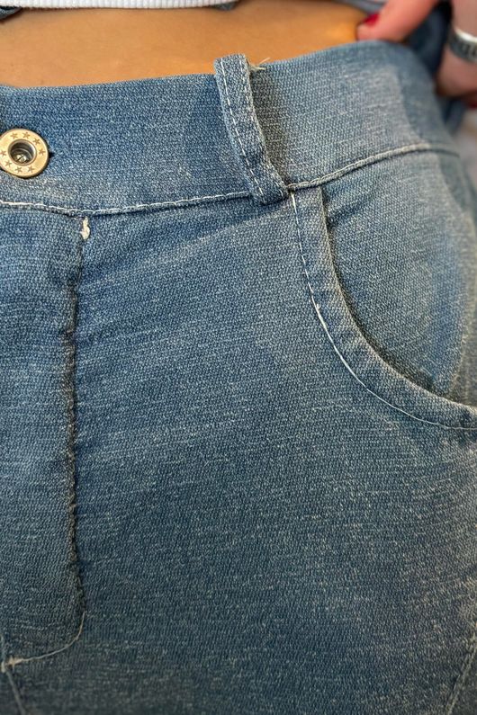 Jos Barrel Jean Washed Mid Denim /25=